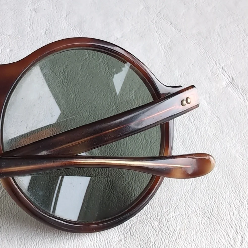 Bausch & Lomb Vintage Rare Sintra Large Round Sunglasses Tortes Shell Colorway